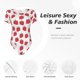 thumbnail image 4 of Balery Cartoon Strawberry Body de cuello redondo de manga corta para mujer Tops de manga corta Tops básicos-Large, 4 of 7