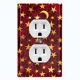 thumbnail image 1 of Metal Light Switch Plate Cover Elegant Starry Night Maroon Tile FRA025, 1 of 13