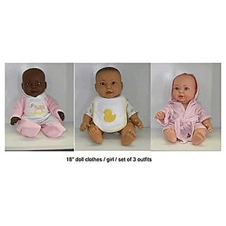UPC: 0768631013003 | Get Ready Kids Baby Girl Doll Clothes Set 3 Outfits