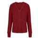 thumbnail image 4 of Suéter de cuello en V para mujer, blusa informal de manga larga con botones sólidos, blusa de poliéster para mujer, 4 of 6