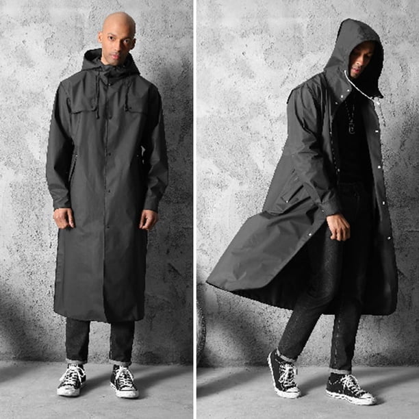 Impermeable Impermeable EVA Adultos Espesar Chubasquero Con Capucha Mujeres Hombres Ropa Impermeable Al Aire Libre (L