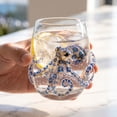thumbnail image 6 of Artisanal Blue Ringed Octopus Glassware, Novelty 3D Drinking Glass Tumbler Coastal Home Bar Accessories, Unique Ocean Lover Gift(Octopus), 6 of 9