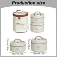 thumbnail image 3 of Large Capacity Insulated Lunch Box for Hot Food, Double Layer Stainless Steel Lunch Container with Thermal Bag, Portable Lunch Kit for Work And office, 1 Large Size + 1 Small Size, 3 of 5