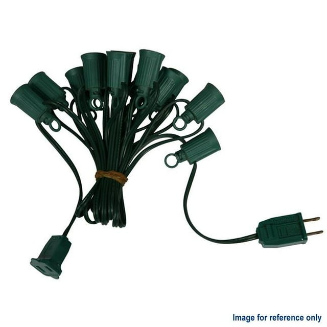 Vickerman K45005 Black Wire 8 in. Spacing Replacement Light Set with Clear Lights