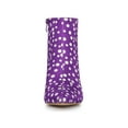 thumbnail image 6 of BLISSFUL STEP Women's Polka Dots Stiletto Heel Ankle Boots Purple 9.5, 6 of 7