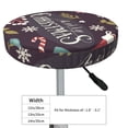 thumbnail image 2 of Goofa Merry Christmas Printed Stool Covers Round, Waterproof Round Bar Stool Covers Anti-Slip Round Bar Stool Seat Cover with Elastic Bands Durable -13 inch, 2 of 7