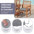 thumbnail image 6 of GVN 4 Pieces Outdoor Furniture Set, Deluxe Outdoor Patio with Stable Acacia Wood Frame-Gray, 6 of 6