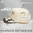 thumbnail image 3 of Two-Tone Canvas Snapback Baseball Cap - Y'all Need Jesus - Cow Print/Beige, 3 of 6