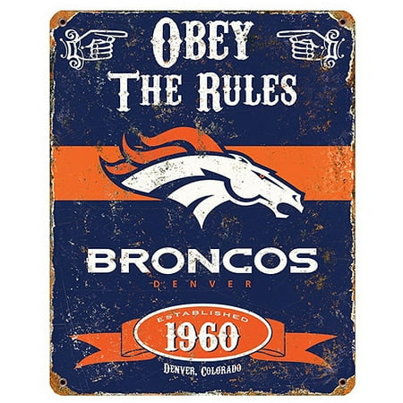 Party Animal NFL Denver Broncos Vintage Sign