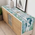 thumbnail image 4 of Coastal Seahorse Table Runner - 70 Inch Long, Kitchen Dining Table Runner Dresser Scarves, Nautical Starfish Coral Wooden Grain Farmhouse Decor for Coffee Tables Wedding Party Banquet, 4 of 8