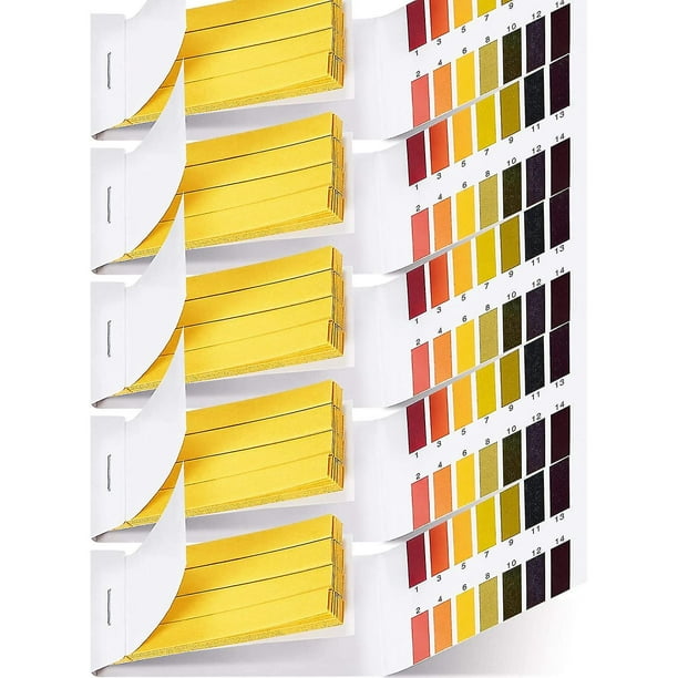400 tiras reactivas de pH 1-14, papel tornasol, 5 unidades