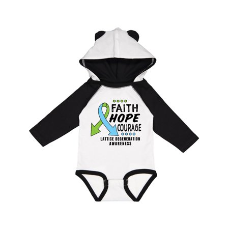 

Inktastic Eye Disease Awareness Faith Hope and Courage Gift Baby Boy or Baby Girl Long Sleeve Bodysuit