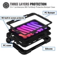 thumbnail image 3 of AVAWO Case for iPad Mini 6 / Mini 7 8.3 inch 2021 Release, Shockproof Rugged Kids Case with [360 Rotating Stand] [Hand Strap] for iPad Mini 6th/7th Gen 8.3-Black, 3 of 8