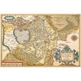 thumbnail image 3 of Ortelius, A. 24x17 Black Modern Framed Museum Art Print Titled - Map of Italy Near Florence, 3 of 5