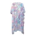 thumbnail image 5 of Xoenoiee Stained Glass Pattern Women Swimsuit Coverup Lightweight Kimono Cardigan Bathing Suit Cover Up Open Front Swimwear Beach Vacation Outfits, 5 of 7