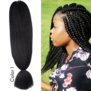 Sensationnel African Collection Jumbo Braid Pre Stretched X Pression Hair  2x 48” ( #1 Black 3 Pack ) 