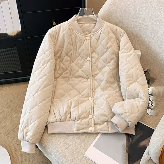 Uaswgudfs Argstar Women's Quilted Bomber Jakcet with 5 Pockets