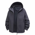 thumbnail image 3 of fheaev Rain Jackets for Women Spring Winter Waterproof Hooded Pocket Zipper Jacket Outdoor Mountaineering Clothing Sports Raincoats with Pocket for Outdoor Hiking, 3 of 9