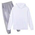 thumbnail image 2 of Toddler Boys Clothes Sets 2Pcs Cute Print Long Sleeve Sweatsuits Tops and Pants Outfits for Fall Winter 6-12 Months 12-24 Months 2T 3T 4T 5T 6T 7T 8T 9T Children White 13-14, 2 of 4