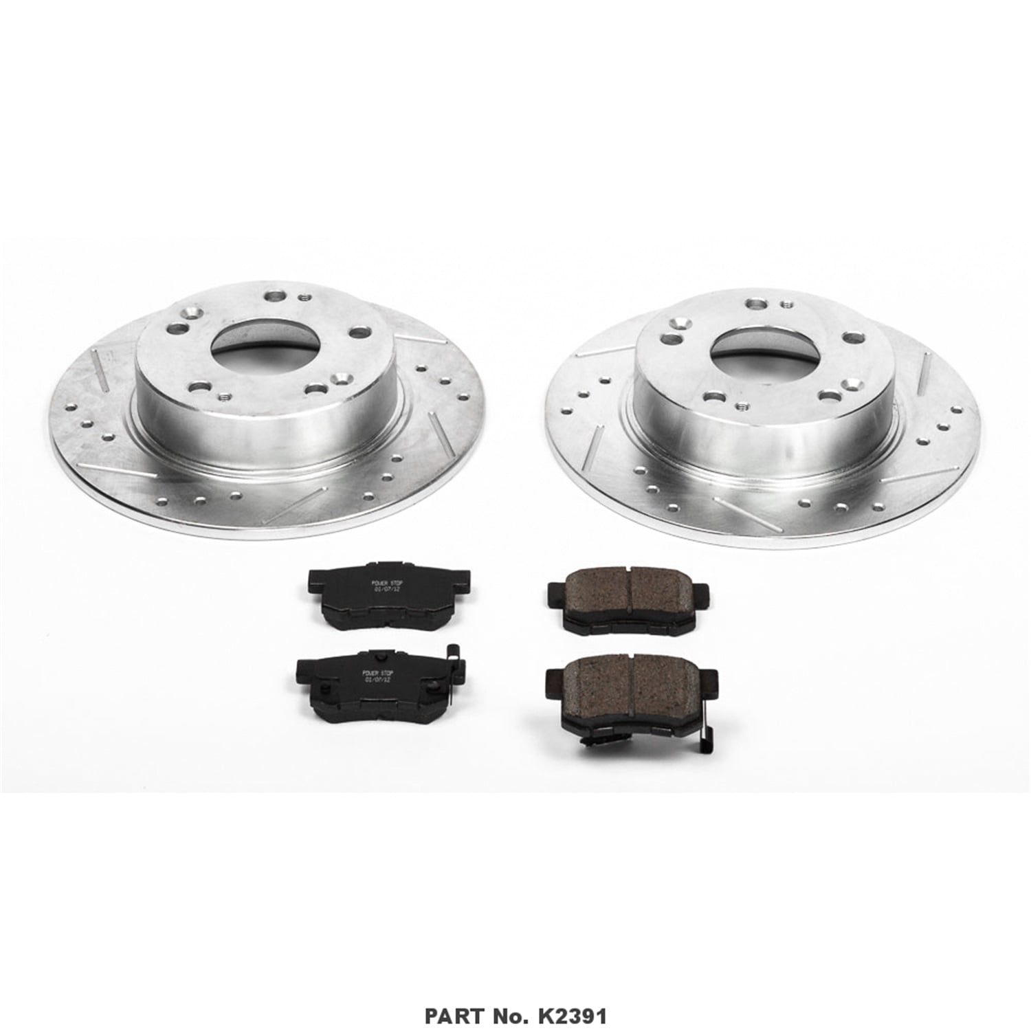 Power Stop K2391 Brake Kit 1Click Brake Kit Carbon Fiber Ceramic Brake
