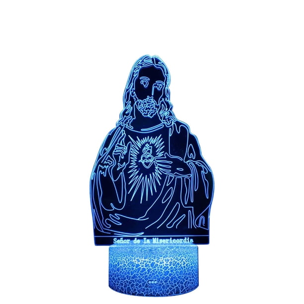 Lámpara de escritorio USB con luz nocturna acrílica de 7 colores que cambia de color | Luz LED decorativa plana de ABS | Brillo suave y agradable a la vista | Regalo de cumpleaños y Navidad para n