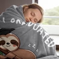 thumbnail image 4 of Funny Graduation Gifts for Her & Him, Practical Throw, College Graduation Gifts for Women & Men, Nurse, 2026 Grad Gifts for Master Degree, High School, PHD, Sloth Blanket, 4 of 7