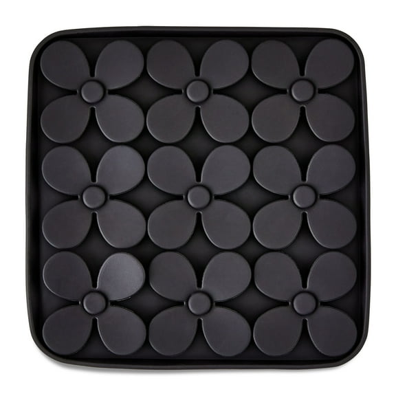 Vibrant Life Silicone Shamrock Snuffle Mat, Black, 8" x 8"