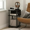 thumbnail image 5 of Pemberly Row 3-Tier Turn-N-Tube Open Storage End Table with USB Espresso/Black, 5 of 6