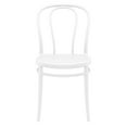 thumbnail image 3 of Luxury Commercial Living 33.5" White Stackable Patio Armless Dining Chair, 3 of 8