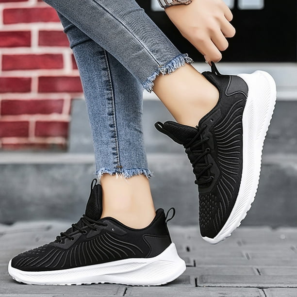 CAICJ98 Womens Shoes Women's Comfortable Walking Shoes Lightweight Casual  Tennis Shoes Non Slip Athletic Sneakers,Black
