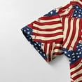 thumbnail image 6 of MKOSPLRT Independence Day Kids Tops Short Sleeve Button Down Shirts Lapel Collar American Flag Shirts Lightweight Holiday Tees 2-15Y, 6 of 9