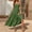 Green, variant on Lenago Sundress for Women Plus Size Bohemian Spaghetti Strap Smocked Tiered Long Beach Sun Dresses Sleeveless Solid Maxi Dress Beach Bohemian Dress