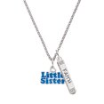 thumbnail image 1 of Delight Jewelry Royal Blue ''Little Sister'' with Heart Silvertone Believe Faith Prayer Hope Bar Charm Necklace, 23", 1 of 4