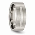 thumbnail image 5 of Titanium Flat 8mm 925 Sterling Silver Inlay Brushed Band Size: 10; for Adults and Teens; for Women and Men, 5 of 7