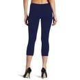 thumbnail image 2 of Vivian's Fashions Capri Leggings - Cotton, Misses Size (Navy, S), 2 of 2