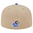 thumbnail image 4 of Men's New Era  Khaki Kansas Jayhawks Two-Tone 59FIFTY Fitted Hat, 4 of 5
