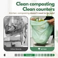 thumbnail image 4 of AIRNEX 50 Count Compost Bags - 6 L / 1.6 Gal Compostable Bags Made of Cornstarch - Compost Bags Small Size for Countertop Bin - Leakproof and Tear Resistant Biodegradable Bags, 4 of 7