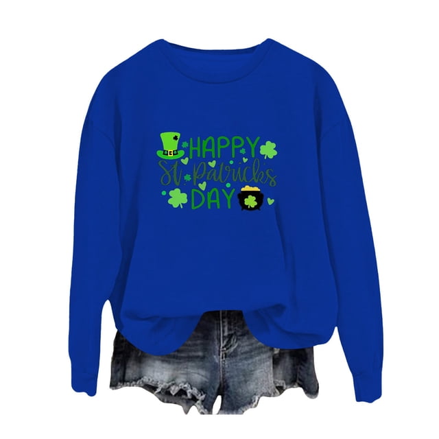 Fadeal Sweat à Capuche Décontracté Imprimé Lettres Col Rond Printemps pour Femmes Bleu TG