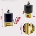 thumbnail image 2 of Válvula Solenoide Eléctrica de Latón G1/4in Normalmente Cerrada 0‑0.8MPA 220V para Aire Agua Aceite Fluido Tipo 1, 2 of 6