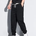 thumbnail image 2 of FRSASU Loose Cargo Pants for Men Stretch Cotton Versatile Elastic Waist Athletic Hiking Golf Pants with Pockets Black, 2 of 5