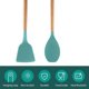 thumbnail image 3 of Utensilios de cocina antiadherentes de silicona con mango de madera, utensilios de cocina, juego de utensilios para utensilios de cocina antiadherentes, 3 of 5