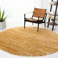 thumbnail image 7 of SAFAVIEH Hudson Shag Jaden Striped Area Rug, Gold/Ivory, 7' x 7' Square, 7 of 7