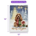 thumbnail image 5 of Merry Christmas Cocker Spaniel Snowy Winter with Gifts Tree Decorations Garden Flag 12x18in Double Sided Cockers Dog Lover Gifts Outdoor Decor - 12020, 5 of 5