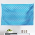 thumbnail image 1 of Blue and Pink Tapestry, Repeating Delicate Flower Petals in Various Sizes, Fabric Wall Hanging Decor for Bedroom Living Room Dorm, 2 Sizes, Sea Blue Earth Yellow, by Ambesonne, 1 of 1