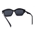 thumbnail image 4 of Hipster Vintage Style Rectangular Lip Stick Shape Hinge Plastic Sunglasses All Black, 4 of 4