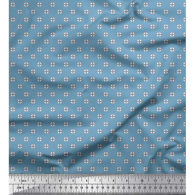 Soimoi Tissu de Crêpe de Polyester Petit Tissu Imprimé 1 Yard 42 Inch Wide