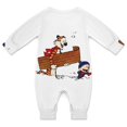 thumbnail image 2 of Calvin And Hobbes Baby Romper Toddler Long Sleeve Bodysuit Soft Skin-Friendly Jumpsuit Outfit with Snap Crotch 9-12M, 2 of 8