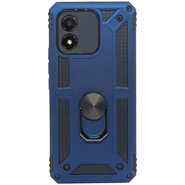 Funda Uso Rudo Cely Vesmir con Anillo Magnético Para Honor X5 Azul Marino con 2 Micas de Cristal