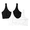 White/Black, variant on Women's Front Comfort Front Close Cotton Sports Bra, 2-Pack