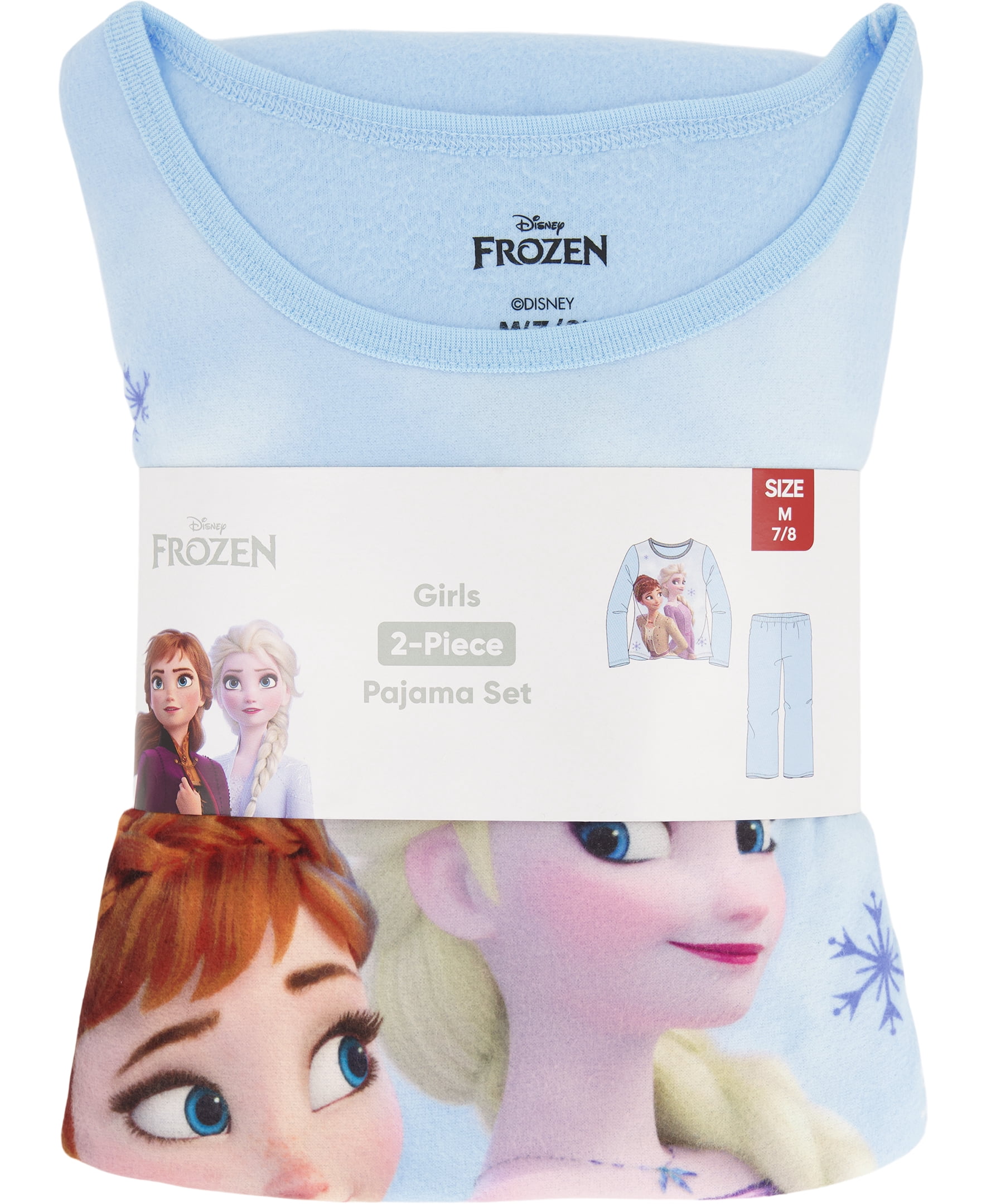 Girls Licensed Character Long Sleeve Top and Pants Sleep Set,  2-Piece, Sizes 4-12